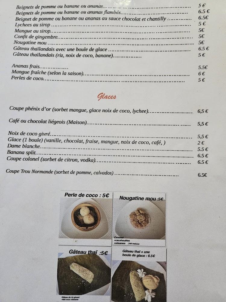 Phénix D'Or - Menu Image 1